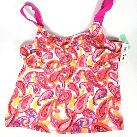 Pink Bathing Suit Tankini Size 20 Dippin Daisy's - Picture 5 of 13